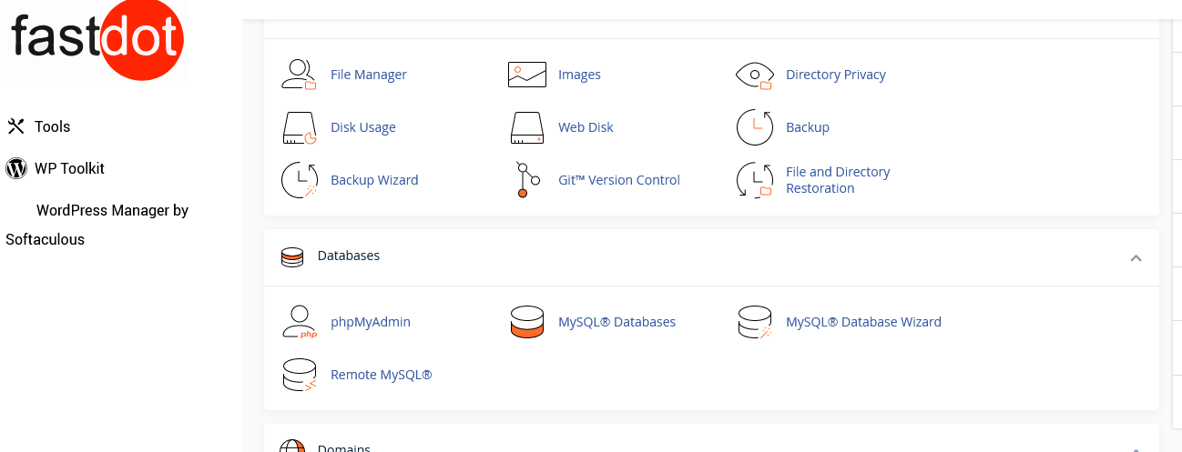 filemanager and databases