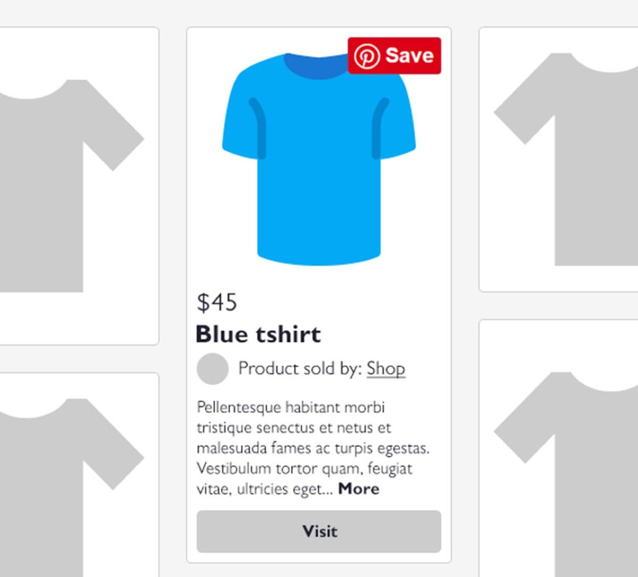 illustration of Pinterest products