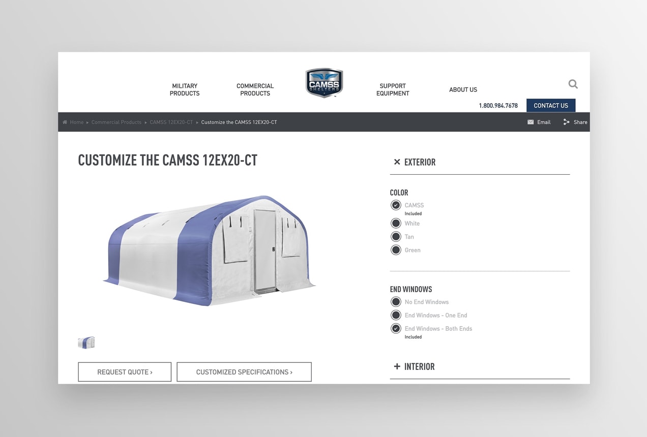 CAMSS custom options like windows and colors