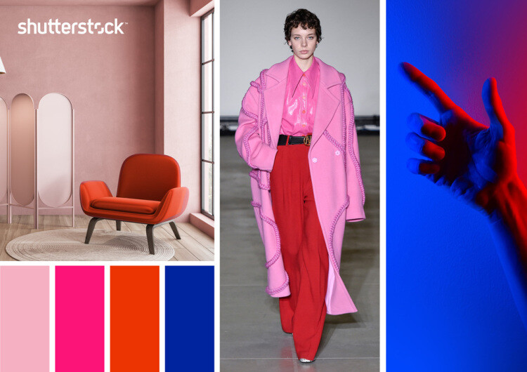 While pink is tender and feminine, red is confrontational and masculine.